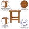 Flash Furniture Teak Adirondack Side Table and 2 Chair Set JJ-C14501-2-T14001-TEAK-GG - alternate 7